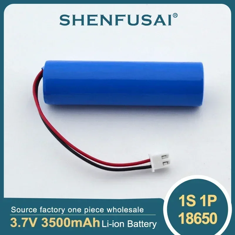 New 3.7V 3500mAh 18650 1S1P rechargeable lithium battery with PH2.0-2P PCB for fishing LEDLight Bluetooth speaker