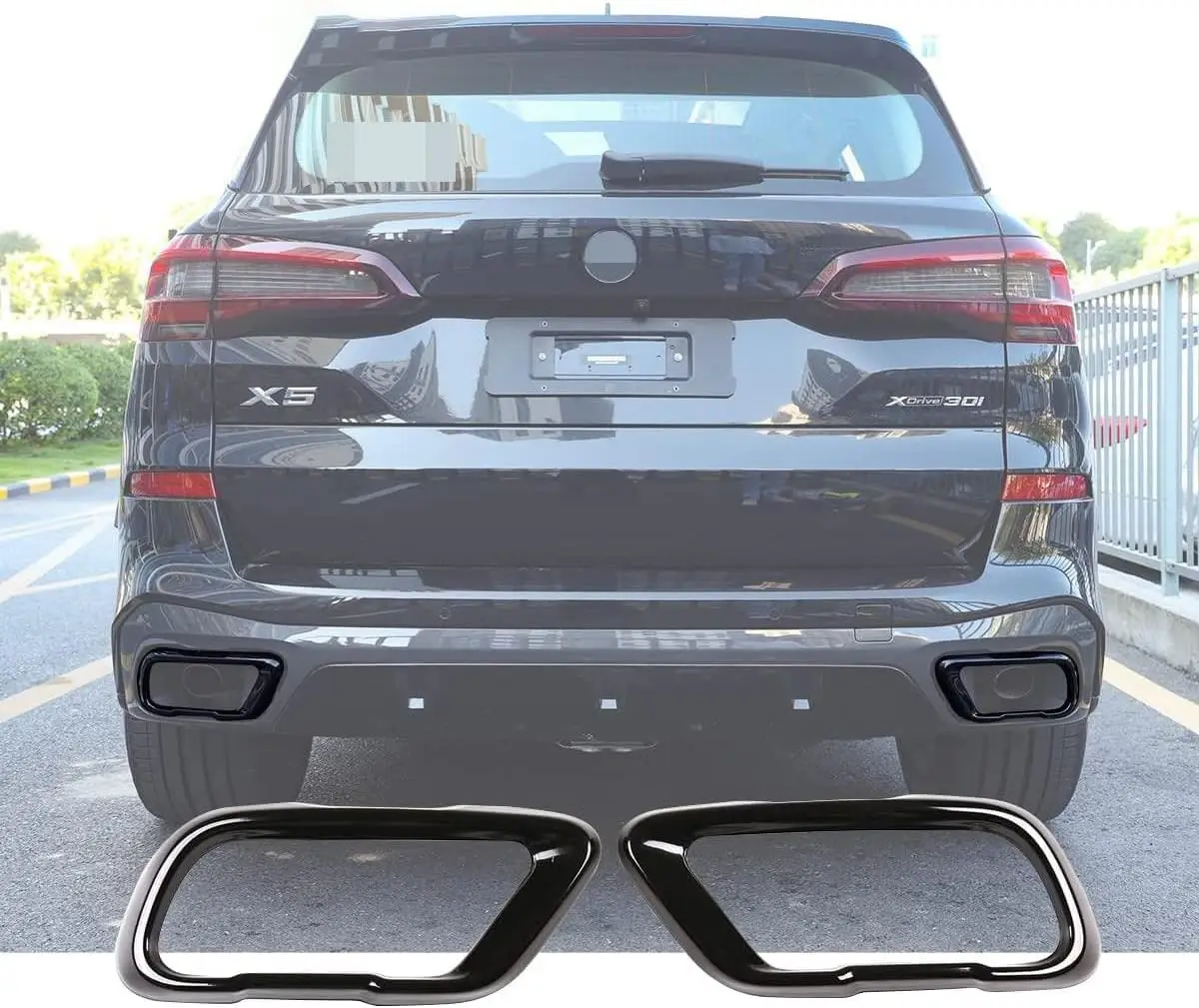 

2Pcs Exhaust Mufflers Tail Pipe Cover for 2019-2023 BMW X5 G05 X6 G06 X7 G07 Car Exterior Accessory Styling Moulding Auto Parts