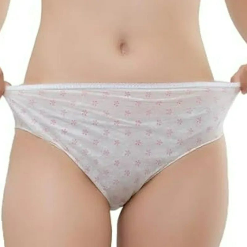 Sterilized Women Panties Girls Disinfected Printed Underwear Female Disposable Brief Non-woven Fabric Underpants Sterile Pants