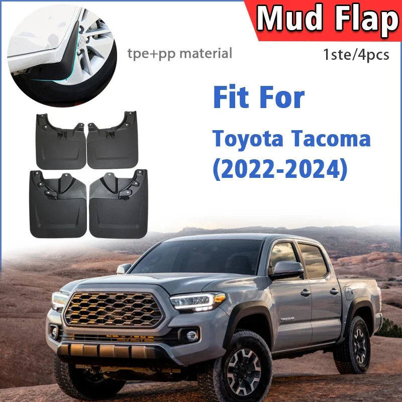 

FOR Toyota Tacoma 2022 2023 2024 Mudguard Fender Mud Flaps Guards Splash Mudflaps Car Accessories Front Rear 4pcs