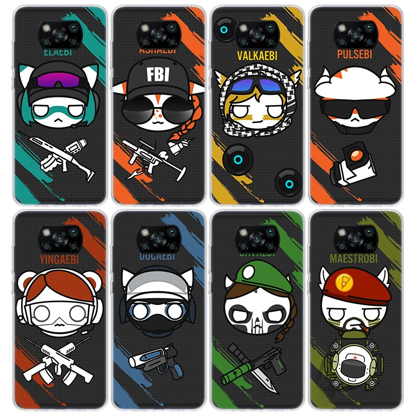 Game R-Rainbow-Six Siege Phone Case For Xiaomi Mi 12T 11T 10T 9T 12X 11i 12 11 10 9 8 Lite 13 5X 6X A1 A2 A3 CC9 Shell Print Fun