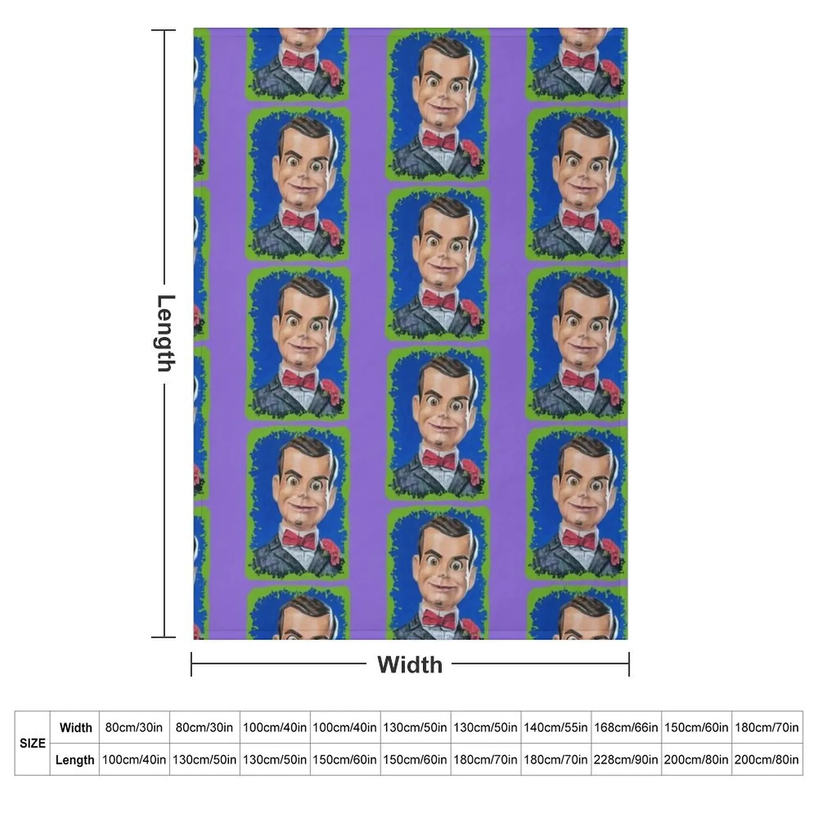 Spooky Ventriloquist Dummy monster slime Throw Blanket Shaggy funny gift Furrys warm winter Plaid on the sofa Weighted Blankets