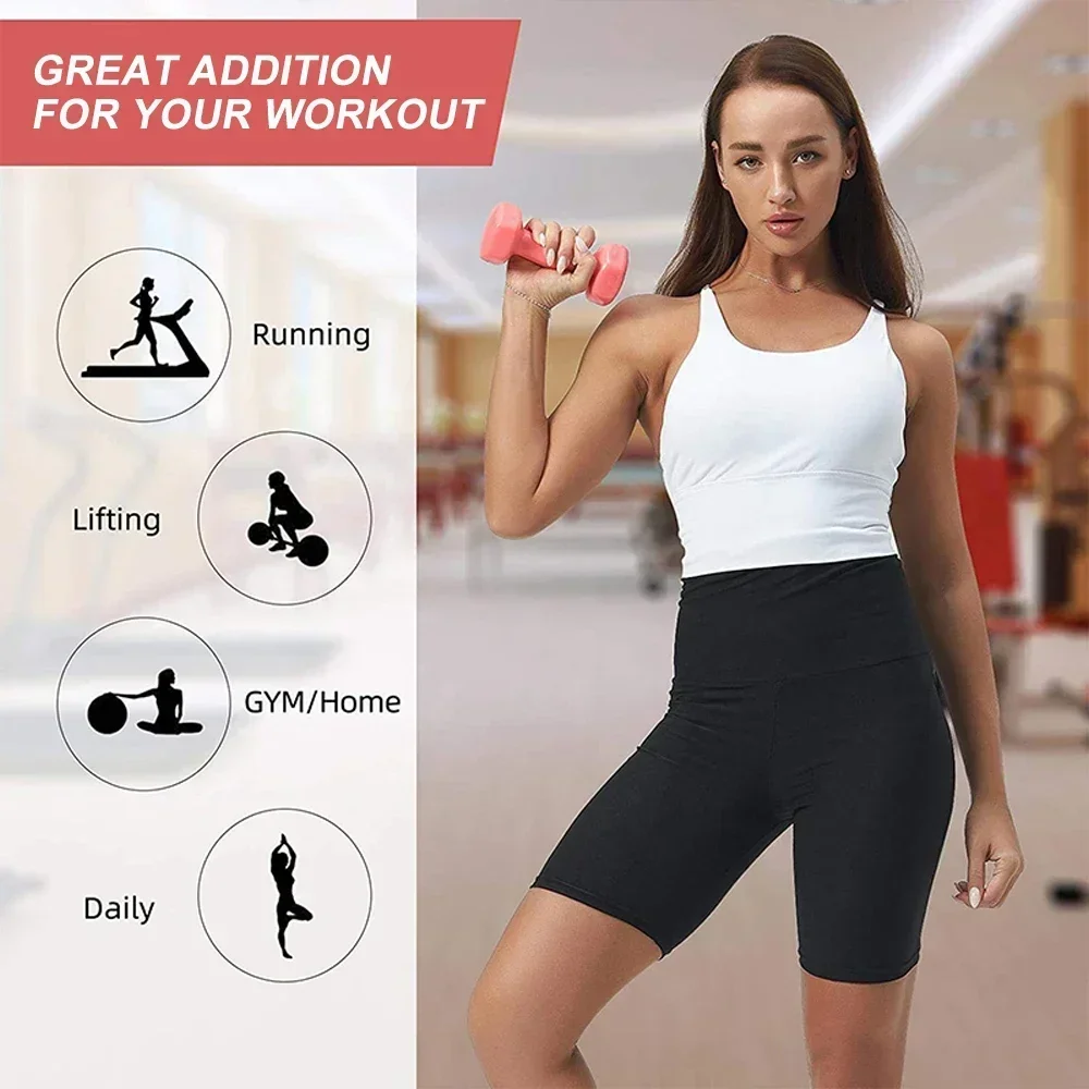 Women Sports Short Yoga Legging Shorts Squat Proof High Waist Fitness Tight Shorts Quick Drying Cycling Workout Gym Shorts
