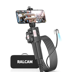 RALCAM Articulating Borescope,Two-Way 5.5mm Steerable Probe Inspection Camera for Mechanics Compatiable with iPhone & Android