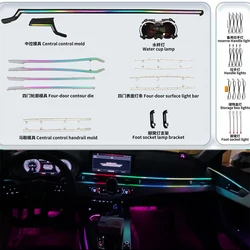 32 Color Decorative Ambient Light LED Atmosphere Lighting for Audi A4 S4 A5 S5 B9 2017-2025 Dashboard Ambient Lights MMI Control