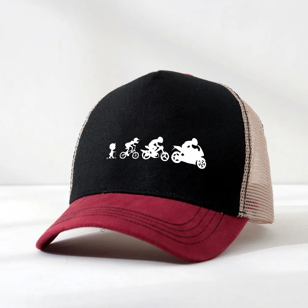 

Evolution Biker Unique hat Enduro Cross Motorcycle Racing hat Summer man Moto Racing Baseball Cap breathable mesh Trucker hats