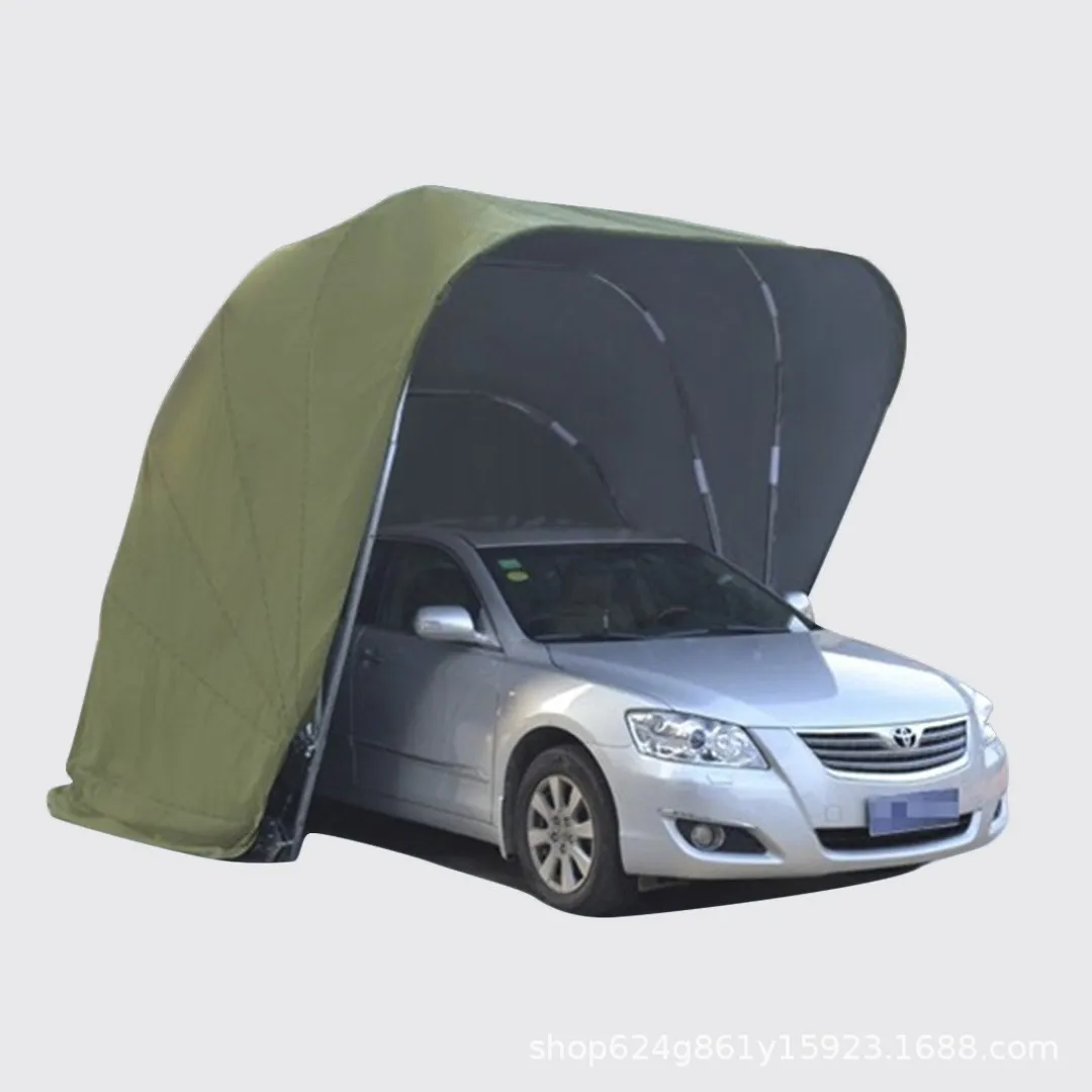 6.4 meters semi-automatic fully automatic mobile folding garage telescopic car awning anti-sun and dust