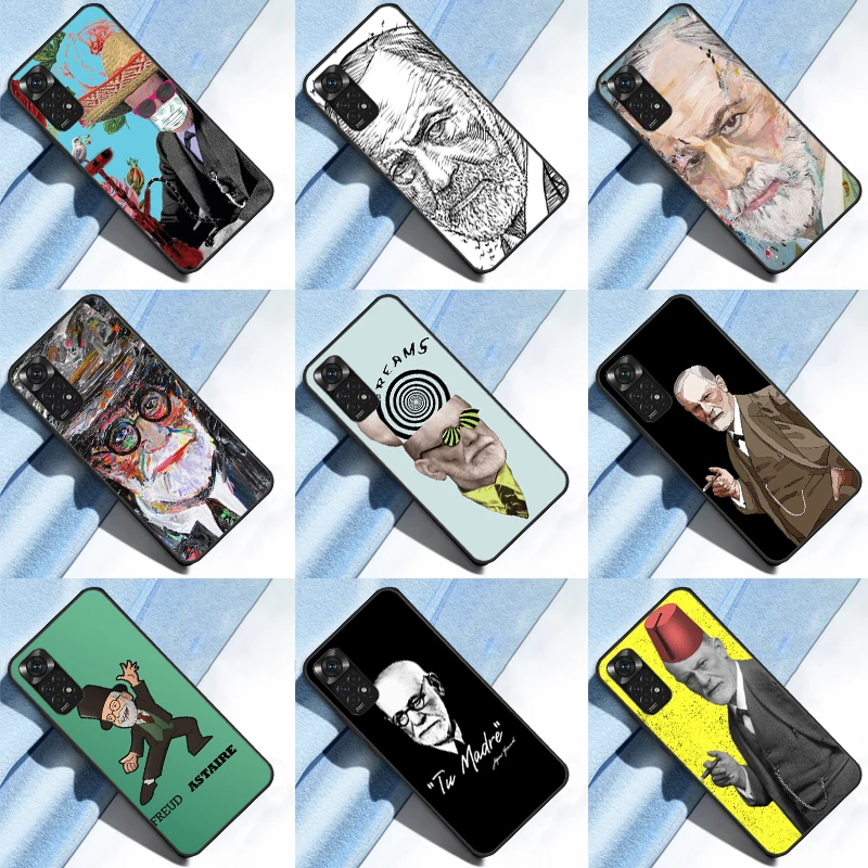 Sigmund Freud founder of psychoanalysis Case For Xiaomi Redmi Note 12 Pro 8 9 10 11 Pro Note 12S 11S 10S Redmi 12C 9C 10C Cover