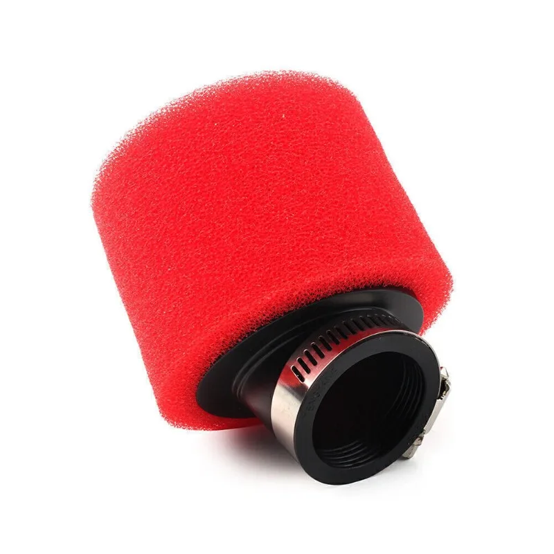 35mm 38mm 42mm 45mm 48mm Pit Dirt Bike Angled Foam Air Filter Systems for 110cc 125cc KLX CRF50 CRF70 Red Motorcycle Accessory