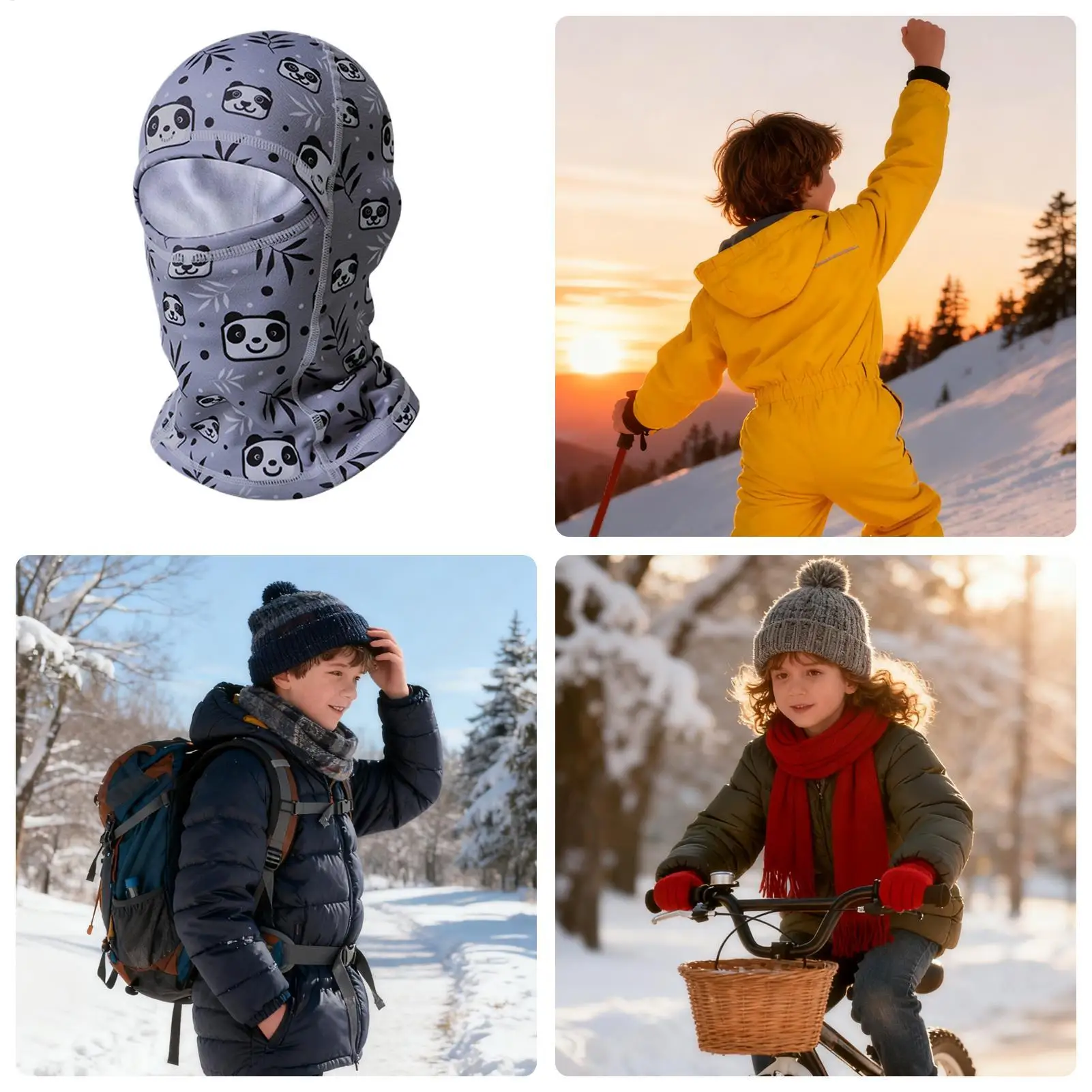 

Детские гетры для шеи, ветрозащитные дышащие теплые зимние грелки для лица для мальчиков и девочек, детские катания на лыжах, езда на велосипеде, альпинизм, спорт