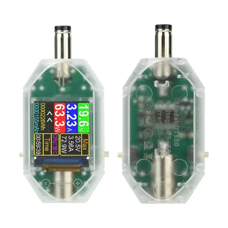 DC5.5*2.5 Interface Digital Display Meter, 4.5-50v 0-12a High Precision Voltmeter Ammeter, 600w Power Monitor Tester