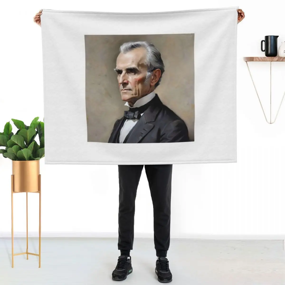 Portrait Of James K. Polk- U.S. Presidents Series Throw Blanket funny gift Thin Furrys Luxury Designer Soft Beds Loose Blankets