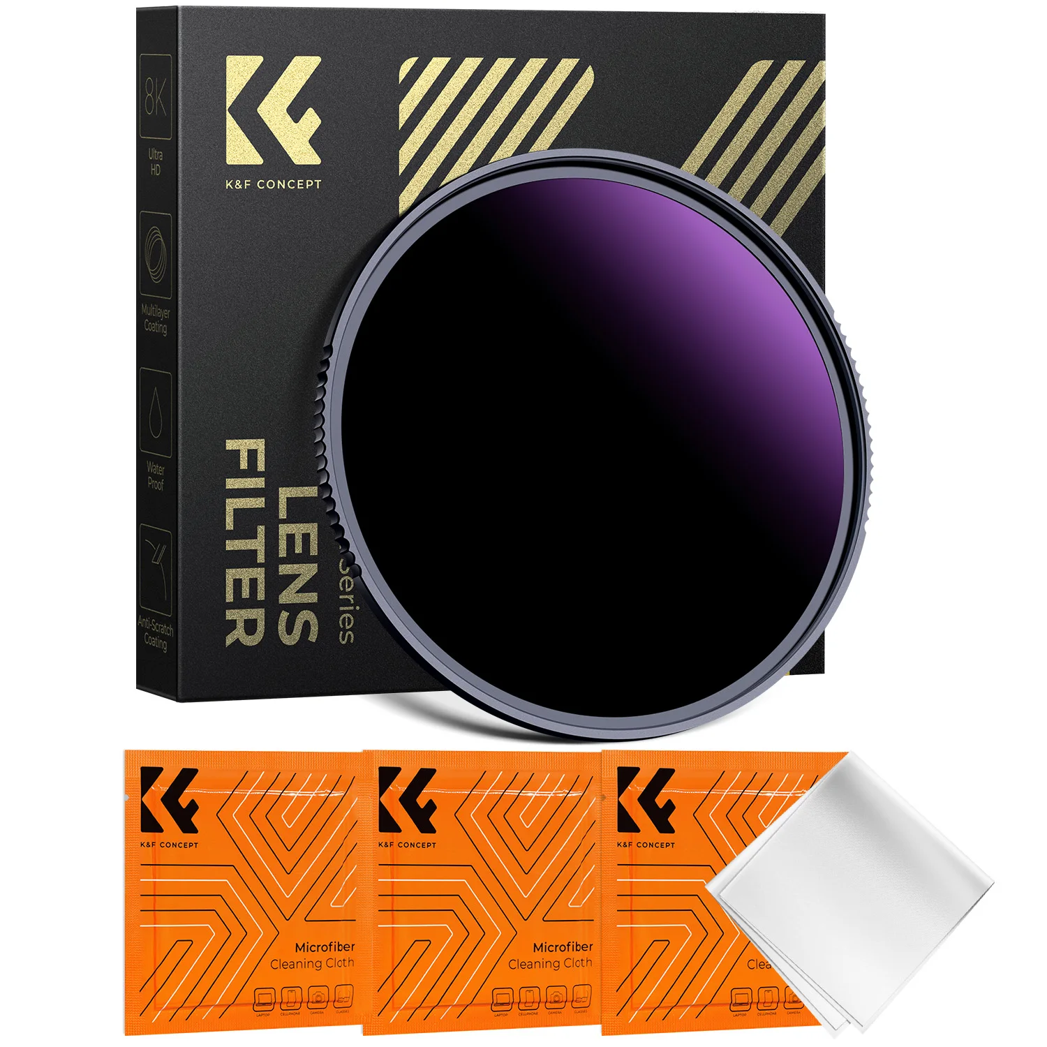 

K&F CONCEPT Nano-X ND1000000 20-ступенчатый ND-фильтр для объектива, фильтр нейтральной плотности для камеры с 28 многослойными покрытиями для объективов 49-95 мм