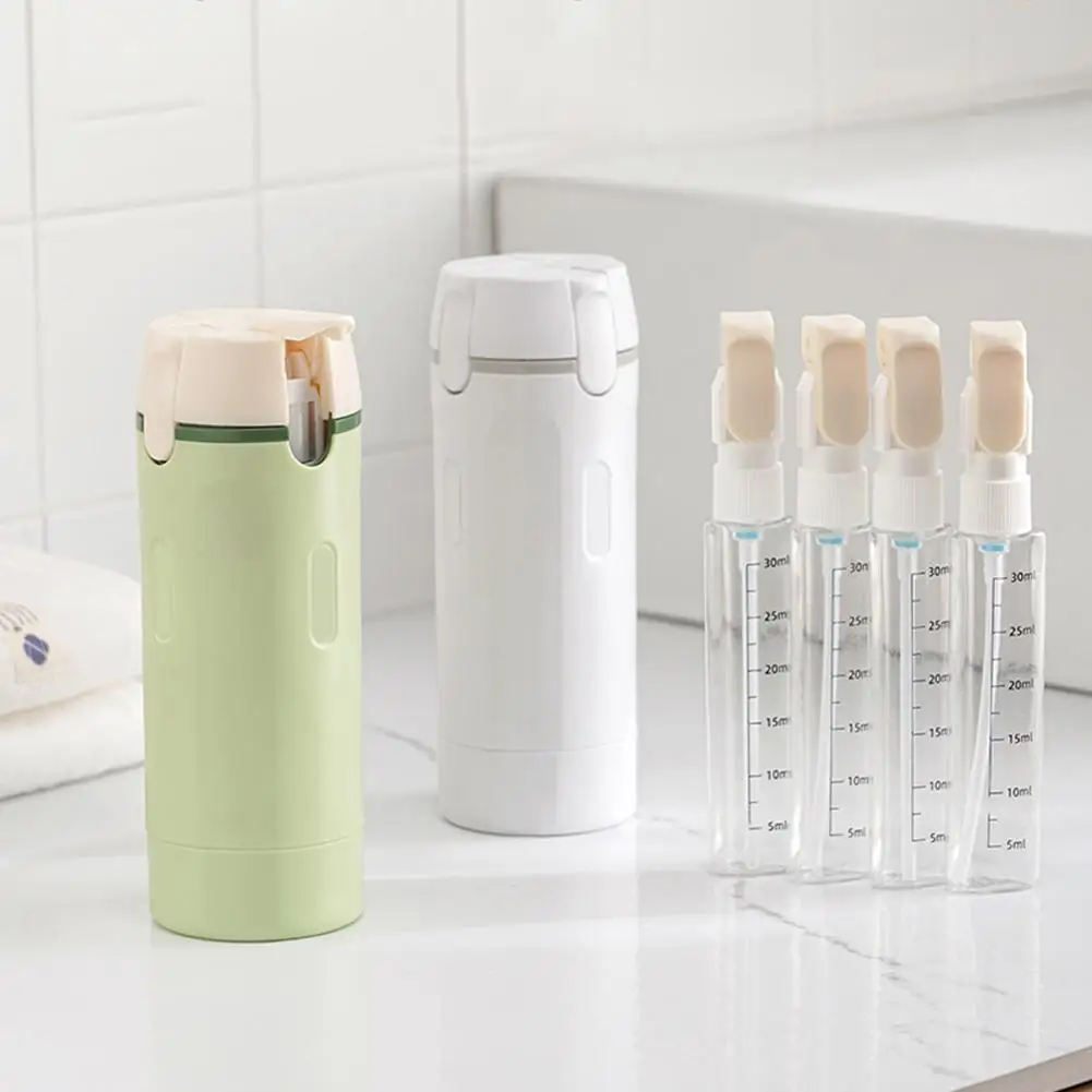 4 In 1 Travel Dispenser Portable Travel Bottles Leak Proof Leakproof Travel Container For Perfume Shampoo Conditioner Lotion