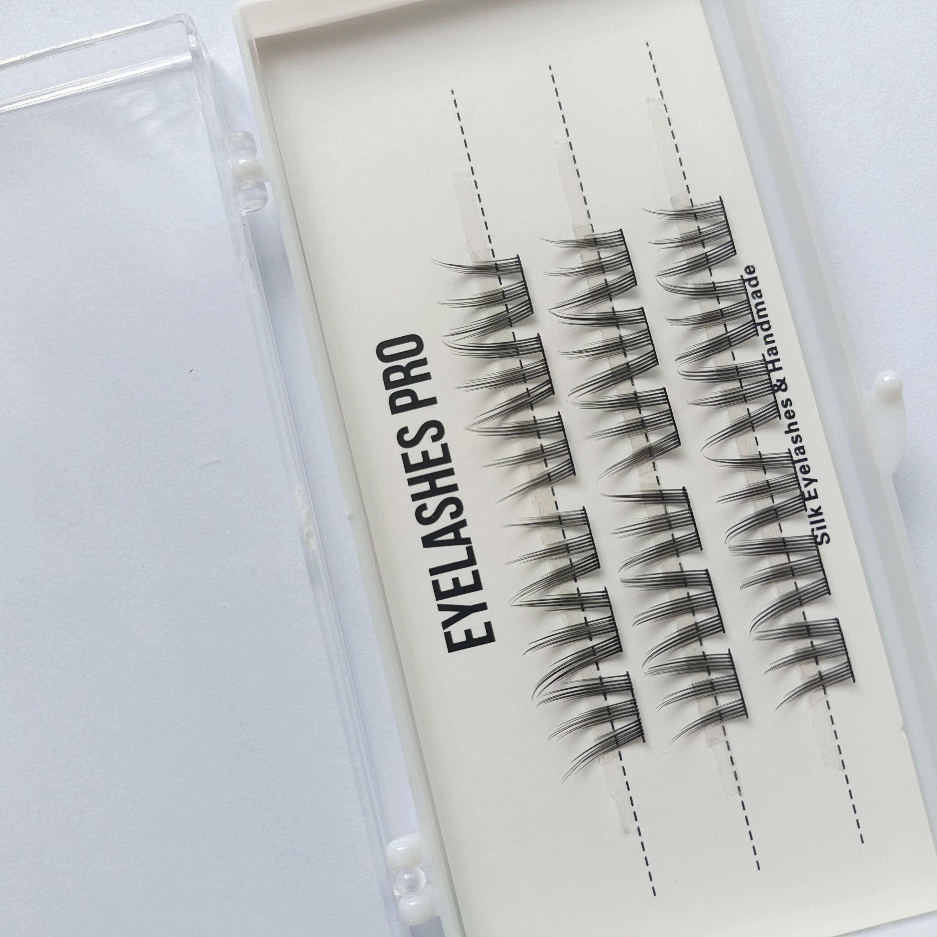 Ziranmaozhua-extensiones de pestañas hechas a mano, extensiones de pestañas, Flase segmentado, paquetes de pestañas dramáticas, tira de cinta suave, maquillaje de Las pestañas