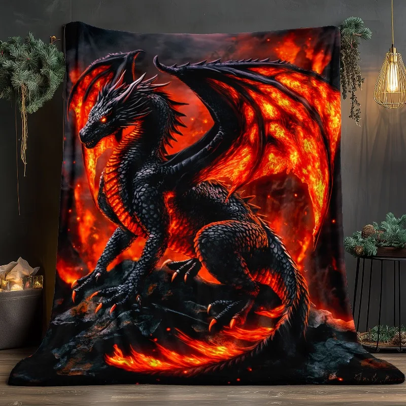 [1pc Fleece Blanket] 1pc Digital Printing  - Soft and Warm Flannel Fabric Lightweight Flannel Throw for Sofa Bed