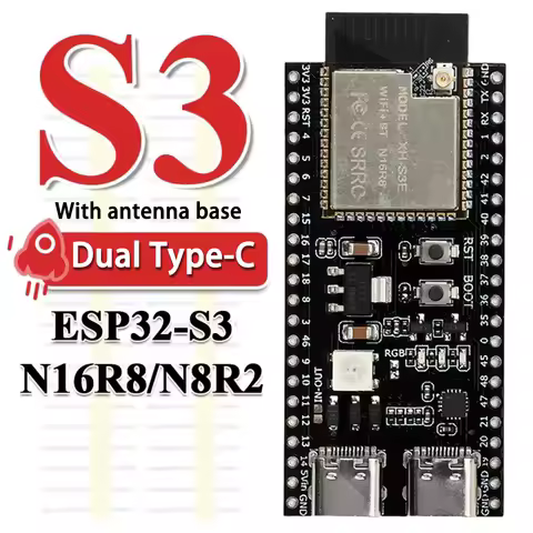 ESP32-S3-DevKitC-1 Development Board BT 2.4G Wifi Module for Arduino 8MB PSRAM 16MB FLASH N16R8 42Pin CH340C Type-C ESP32 S3