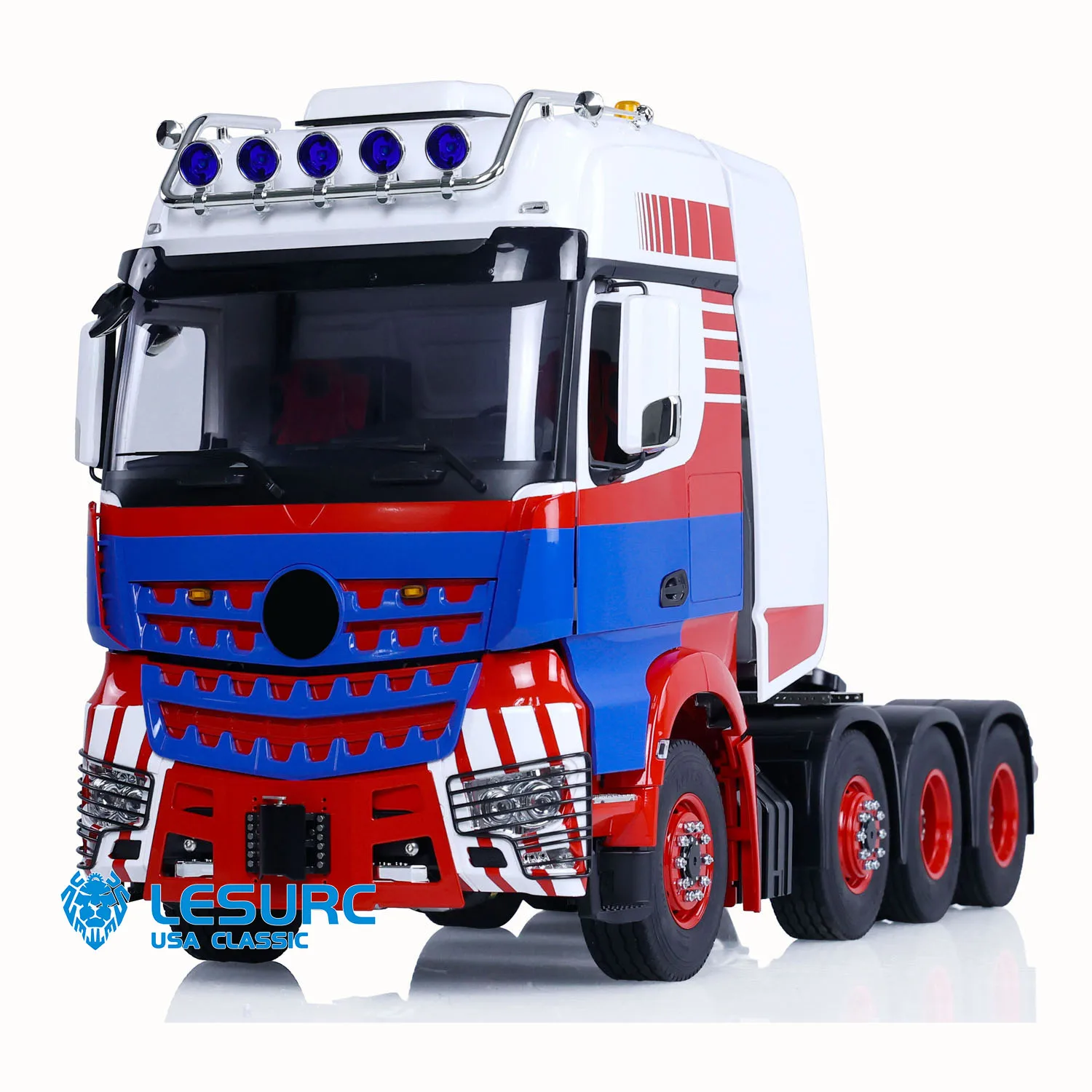 1/14 8x8 NEW Painted RC Tractor Truck Remote Control Cars LESU Metal Chassis With Smoke Unit Sound Assembled Model DIY Trucks