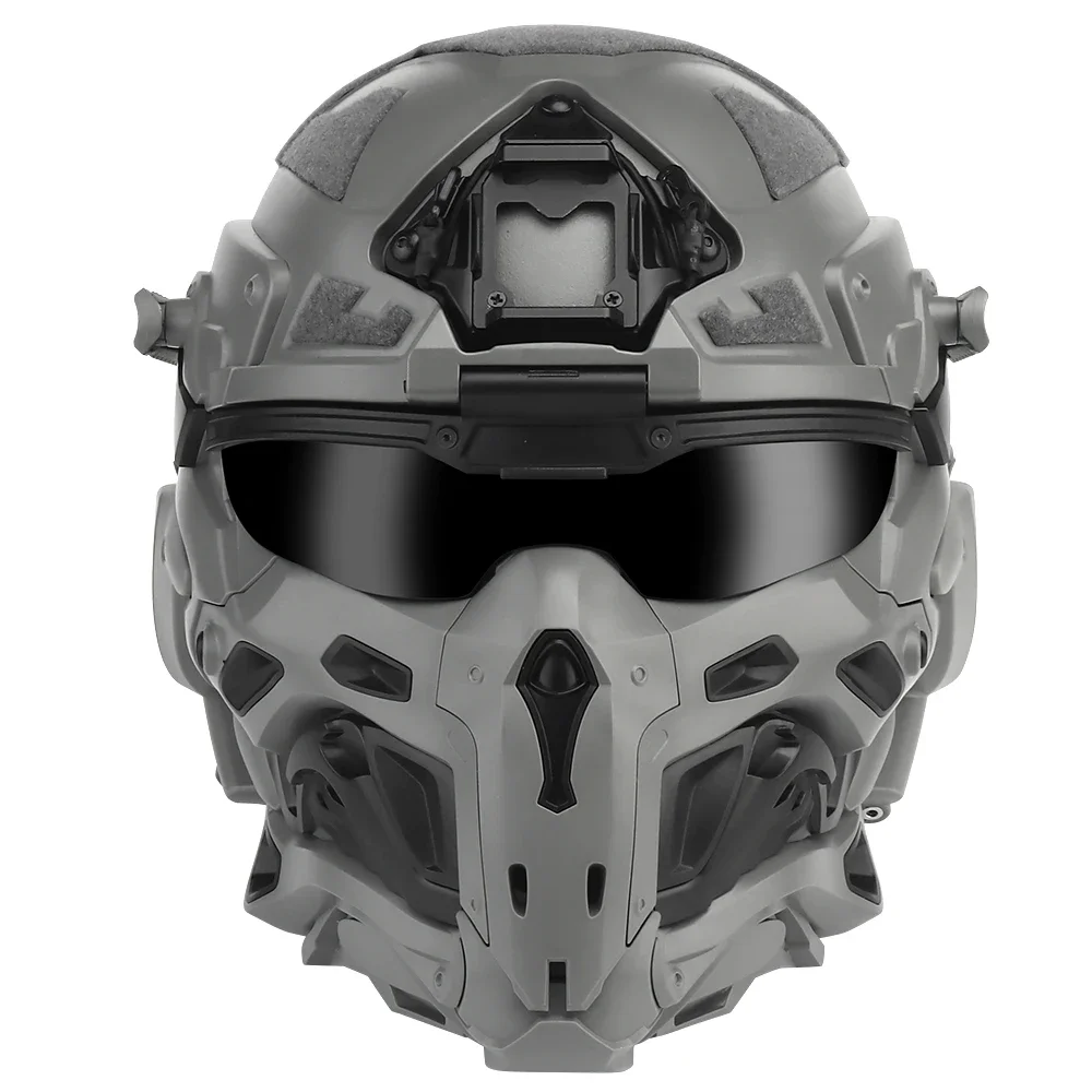 NEW W-Ronin Assault Helmet Tactical FAST Helmet Built-in Communication Headset Anti-fog Fan Detachable Mask Replacement Lens