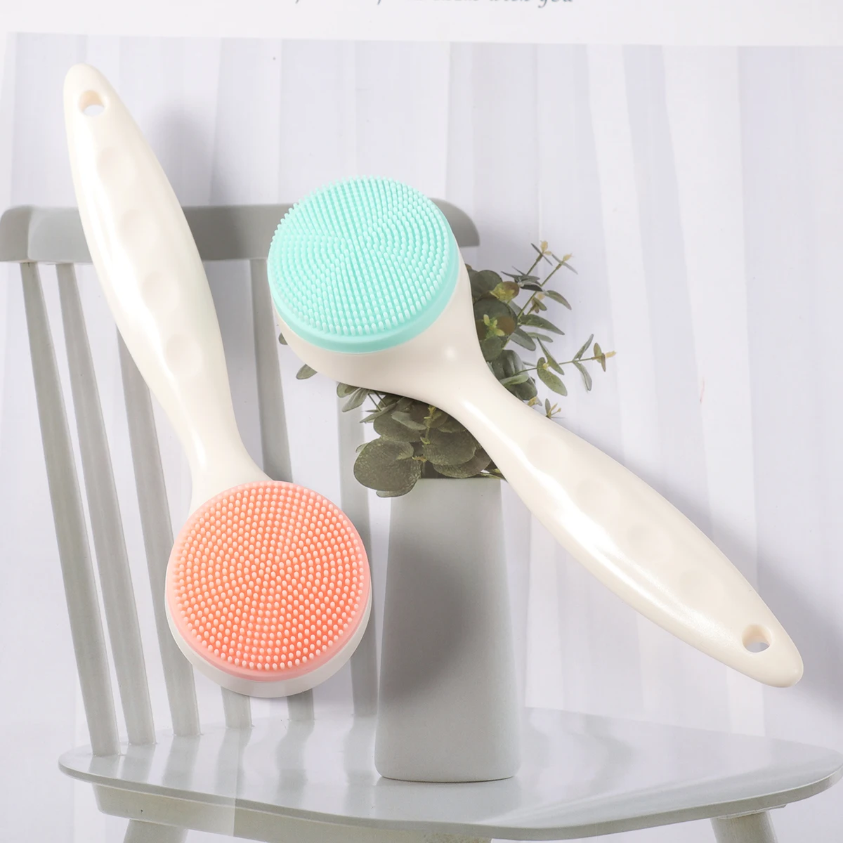 2 قطعة وجه سيليكون ناعم قابل للتمدد مضاد للبكتيريا منظف الوجه مقبض مانع للانزلاق آمن للبشرة الحساسة للمراهقين البالغين #6