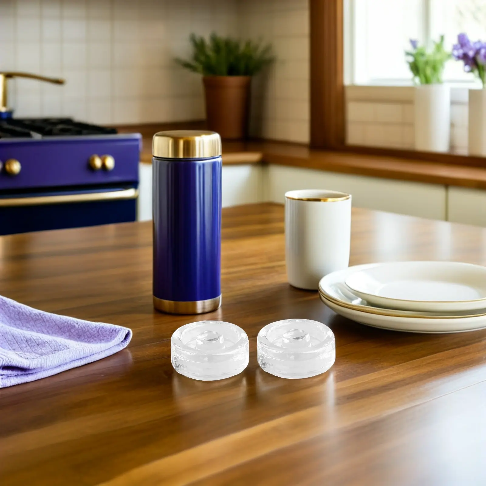 

2 шт. Премиальные стеклянные крышки-утяжелители для ферментации, универсальные, для банок Мейсона с широким горлом, для здорового питания