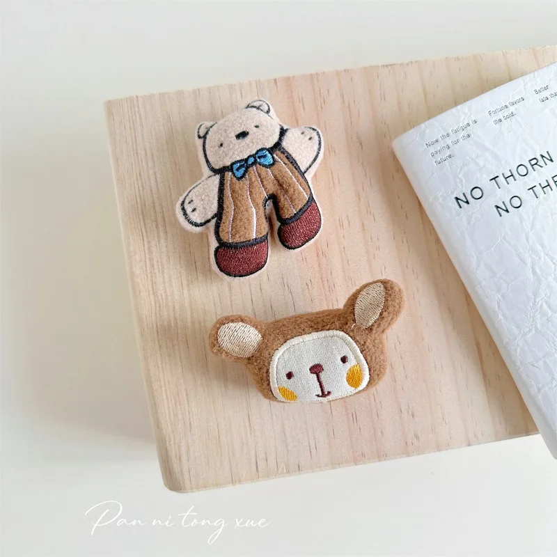 

3D Cartoon Bear Fabric Pendant Cartoon Patch Children's Clothing Accessories Sewing Supplies Handmade DIY Materials 5pc/batch