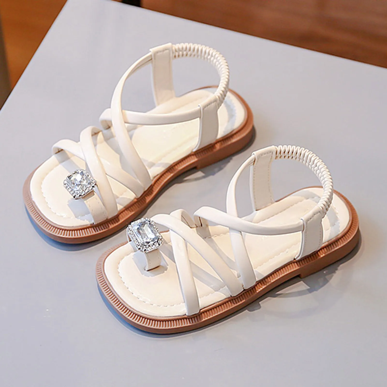 

Baby Shoes Toddler Girl Girls Sandals Open Toe Cute No Heels Dress Sandals Strappy Design Summer Shoes Indoor Outdoor Shoe