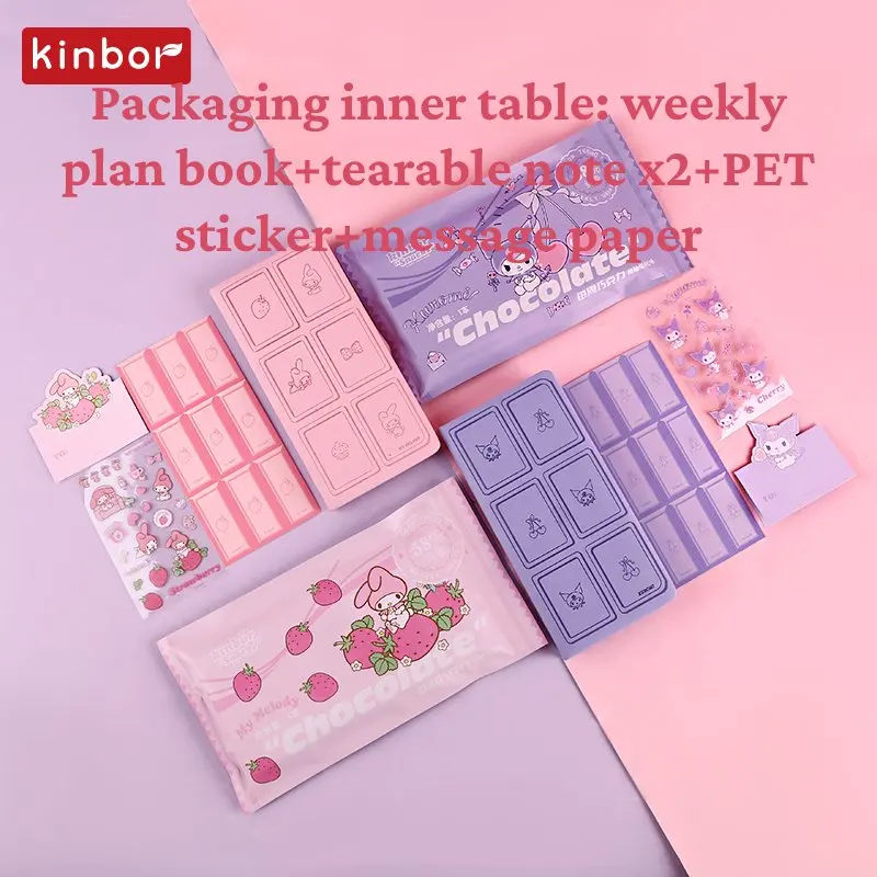 Kinbor Wekelijkse Planner Boek Notitieboek Meisje Kawaii Weken Handboek Goed Uitziend Afstudeergeschenk Vakantie Dagelijks, Wekelijks, Maandelijks Plan