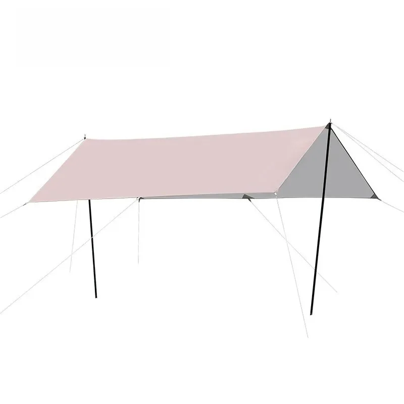 

Outdoor camping tent portable vinyl sun protection rain protection family camping awning canopy tent four corners