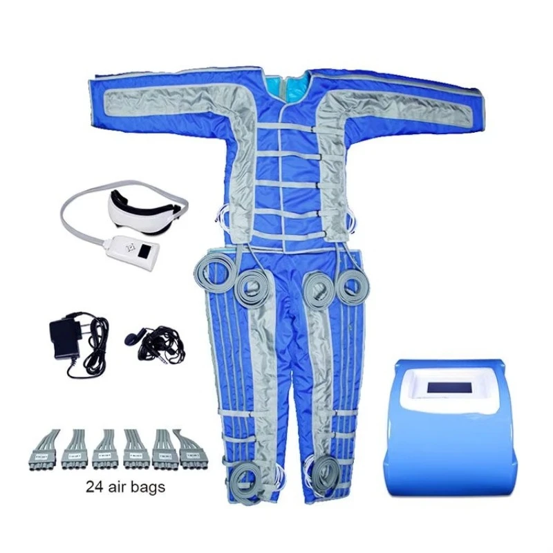 Professional salon equipment heated air pressure set with electric lymphatic drainage and eye massage air cooling system