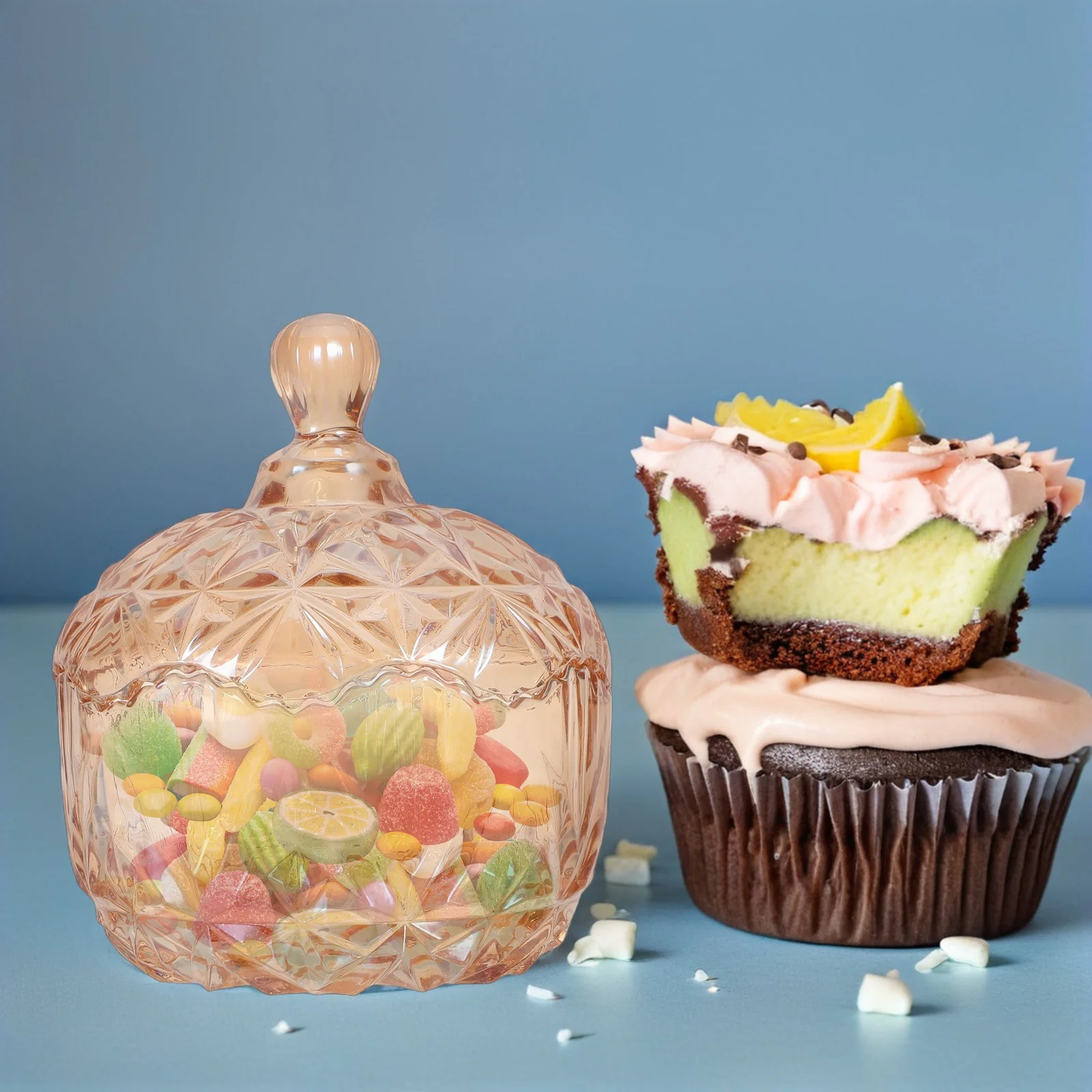 

Glass Candy Dish with Lids Jar Container Jars. Food Canister Storage Containers