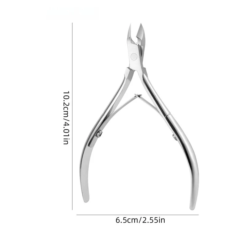 Profissional de aço inoxidável tesoura cutícula do prego pinças função empurrador cutícula removedor manicure trimmer ferramenta cuidados da arte do prego