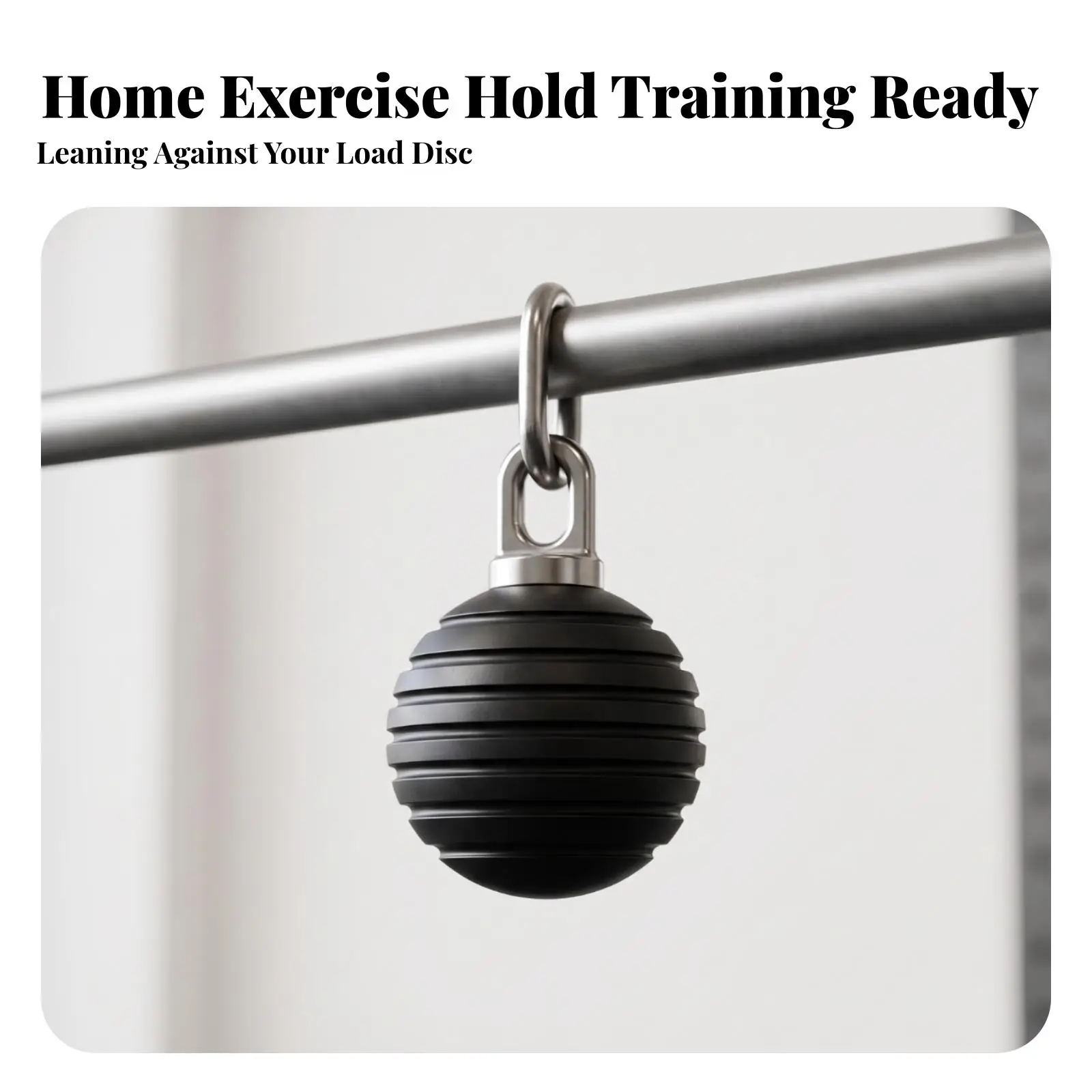 Grip Strength Trainer Ball with Mounting Loop for Gym Workout Wrist Forearm Rehabilitation Steel POM Durable