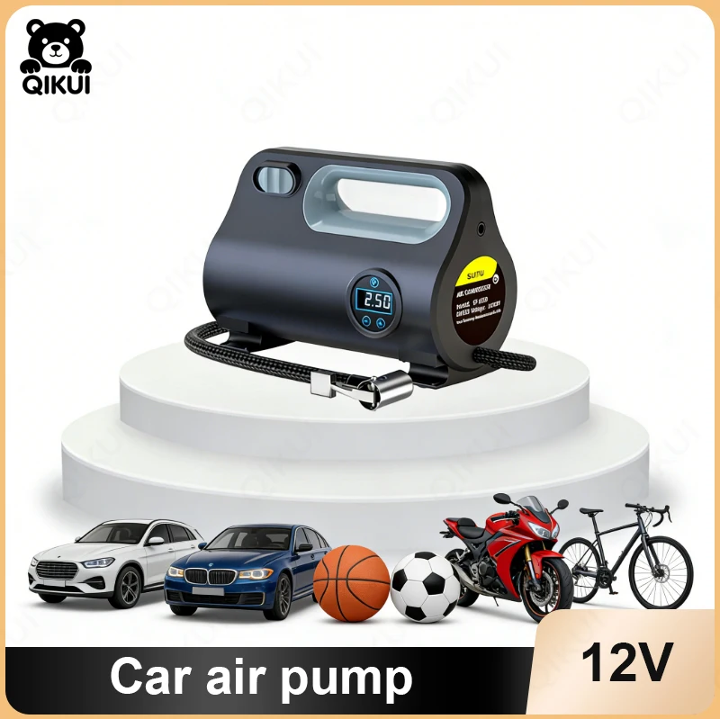 

Портативный автомобильный компрессор для накачки шин с цифровым дисплеем, аварийный источник питания, пусковое устройство для автомобилей 12В DC