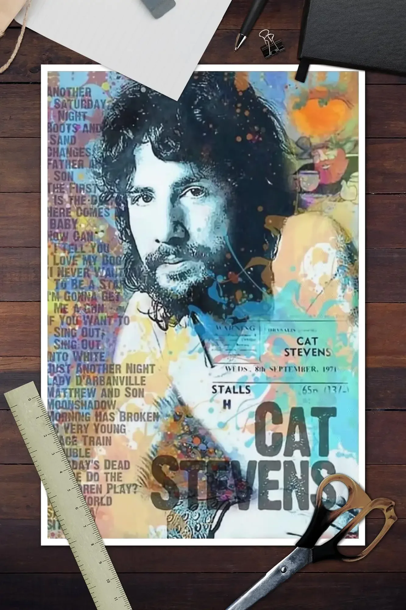 Póster de banda de Cat Stevens, impresiones, cuadro sobre lienzo para pared, póster para decoración moderna del hogar y la sala de estar familiar