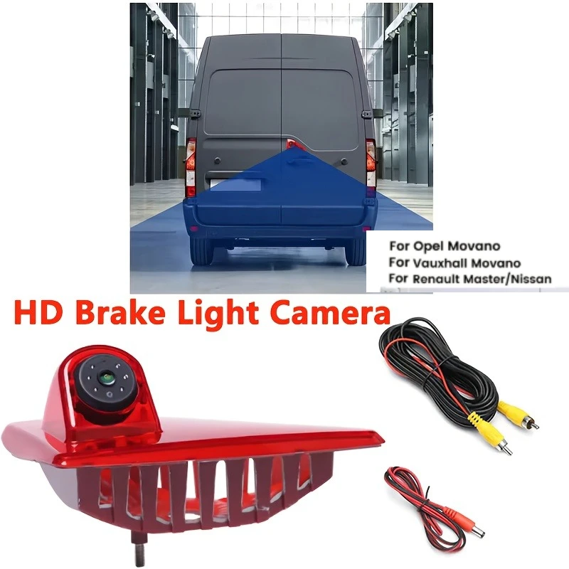 HD Brake Light Camera for Cars - ABS Material, Hardwired Power Mode, No Battery Required, Vehicle Safety Accessory