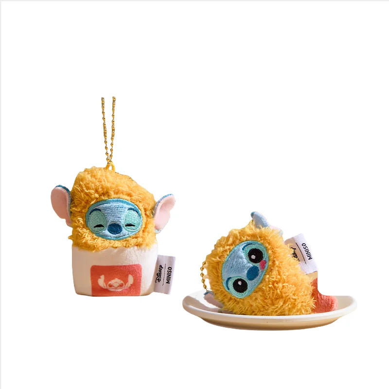 

Miniso Stitch Anime Fried Shrimp Doll Backpack Pendant Cute Potato Cake Doll Bag Hanging Toy Festival Gift Collection Decoration