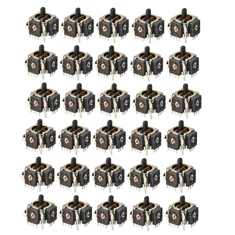 

30 Piece 3D Joystick Potentiometer Dark Gray Plastic+Metal For PS2/ 360 Game Controller B10K For 360