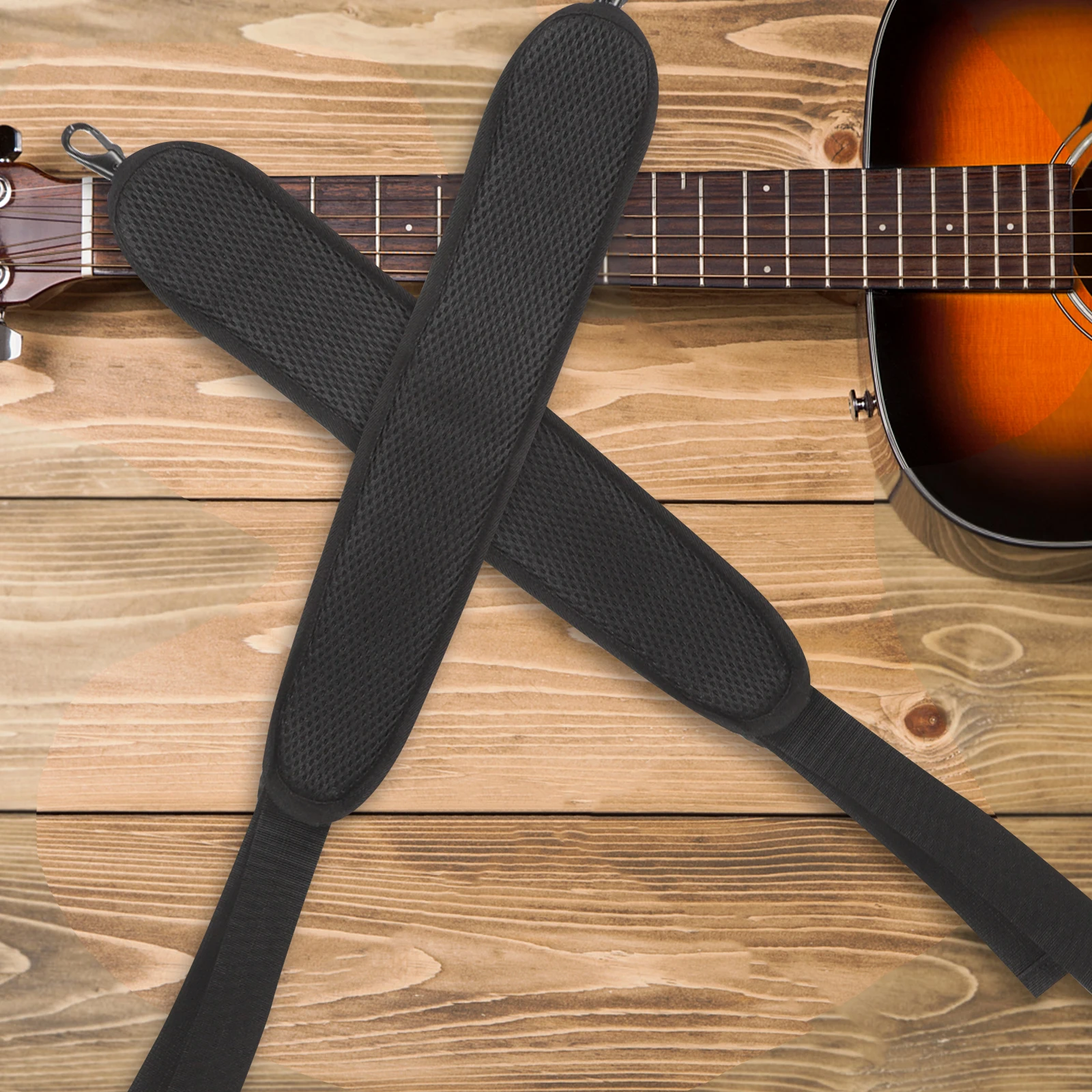 

2pcs Padded Shoulder Bag Strap Replacement For Violin Case Guitar Instrument Breathable Cotton Strap Adjustable Lightweight For