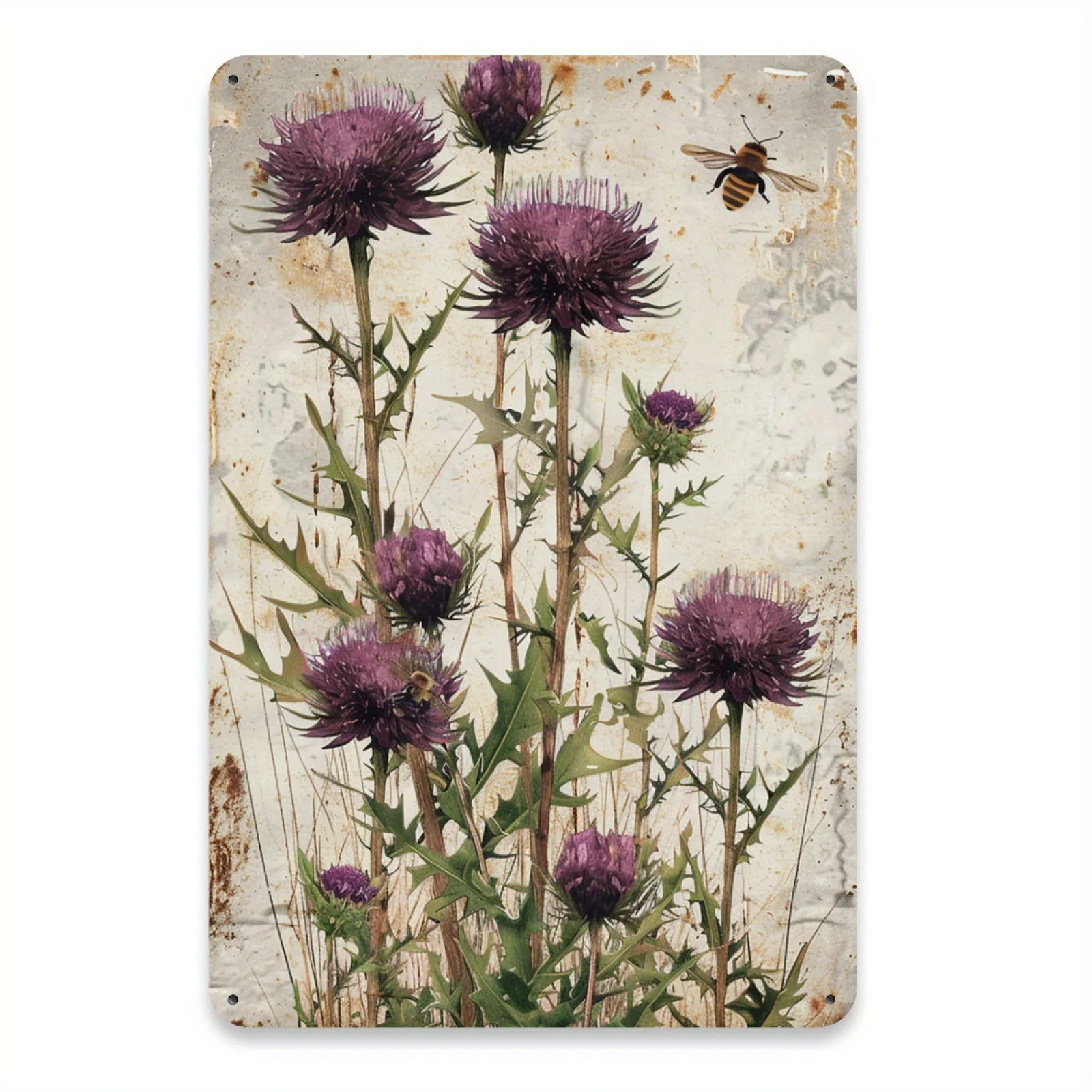 2D Flat - 1pc Vintage Metal Tin Sign | Blooming Bounty: Nature'S Abundant Gift, Durable Iron Wall Art for Home/Office Decor,