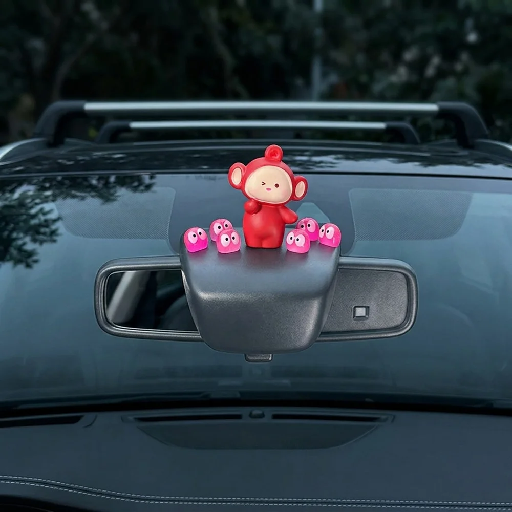 16PCS Cartoon Dolls Car Dashboard Decor, Mini Desktop Micro Landscape Decor Accessories, Auto Interior Lovely Ornament Gifts