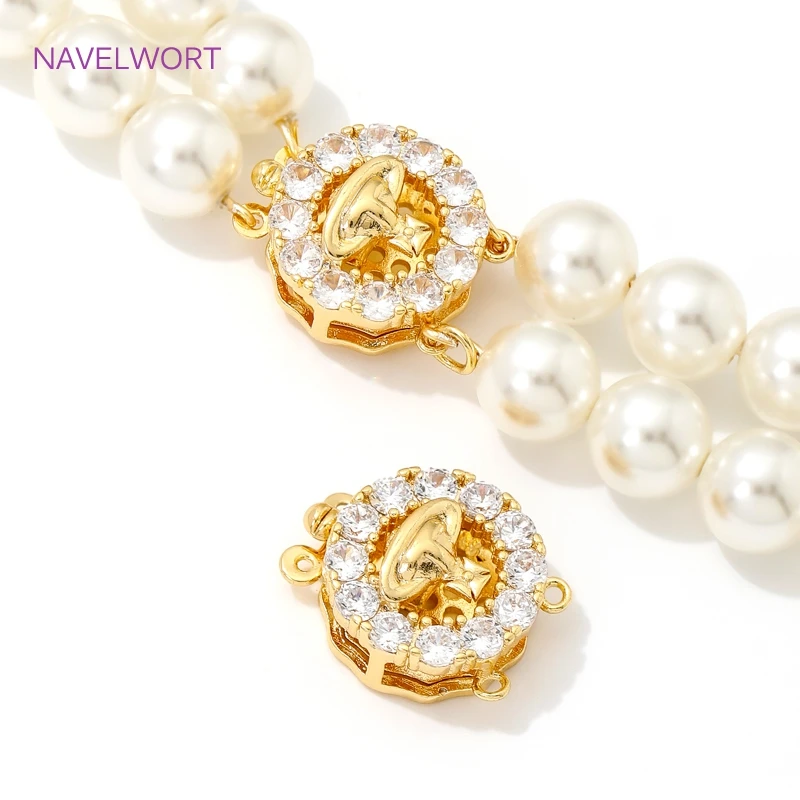 18K صندوق مطلي بالذهب مشابك أمان للمجوهرات ، اكسسوارات للأساور ، موصلات للمجوهرات ، اكسسوارات صنع المجوهرات ذاتية الصنع