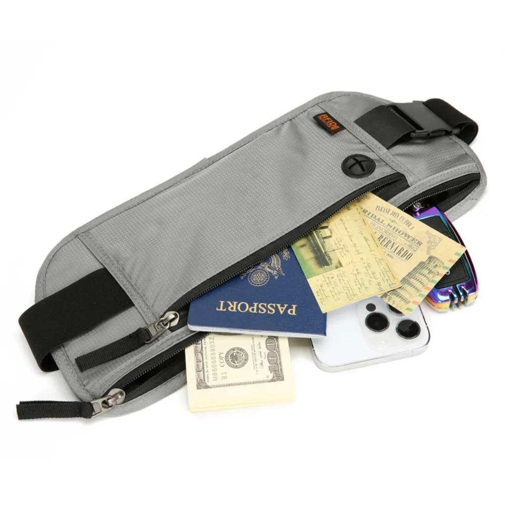 

2025 Slim RFID Blocking Waist Bag - Anti-Theft, Waterproof, Close-Fitting Passport Pouch for Travel & Everyday Use