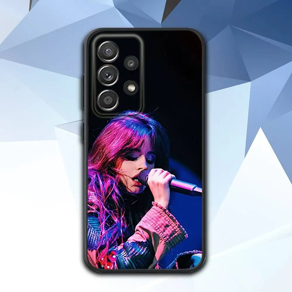 حافظة هاتف C-Camila Singer C-Cabello لهاتف سامسونج S 25,24,23,22,30,21,10,9,Ultra,Plus,Lite,FE,4,5G حافظة سوداء ناعمة