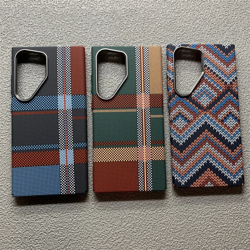 

Carbon Relief Texture Magnetic Case For Samsung Galaxy S26 S25 S24 S23 Ultra Luxury Lens Wireless Charging Hard PC Cover Shell