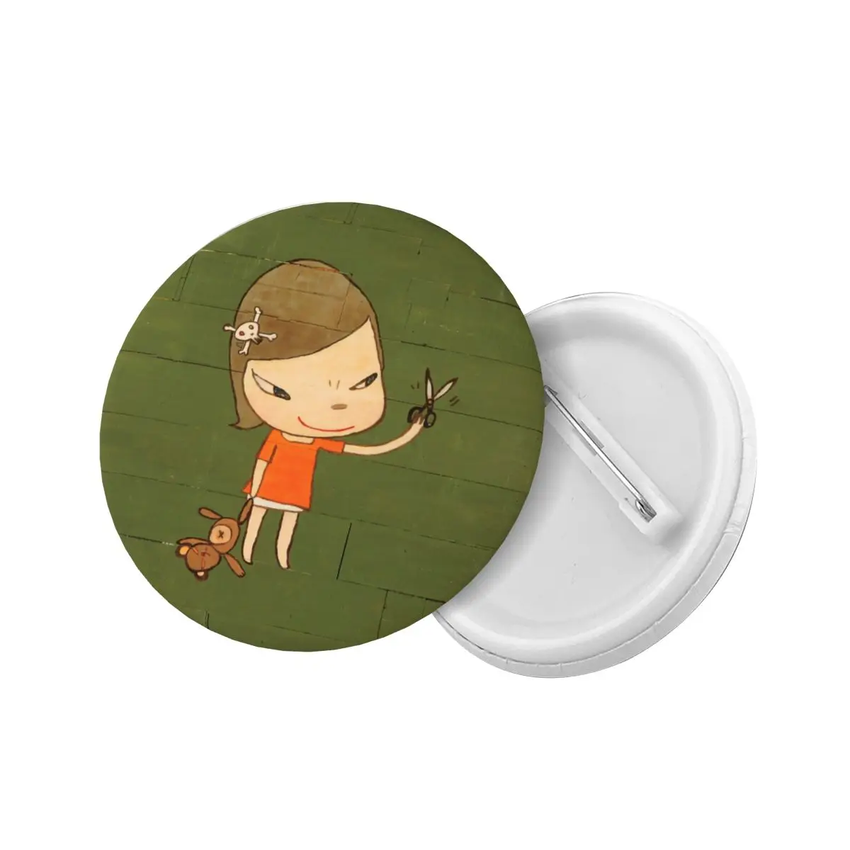 Yoshitomo Nara Japanese Manga Anime Pin Back Buttons Personalize Brooch Badge for Clothes Pinback Birthday Gift