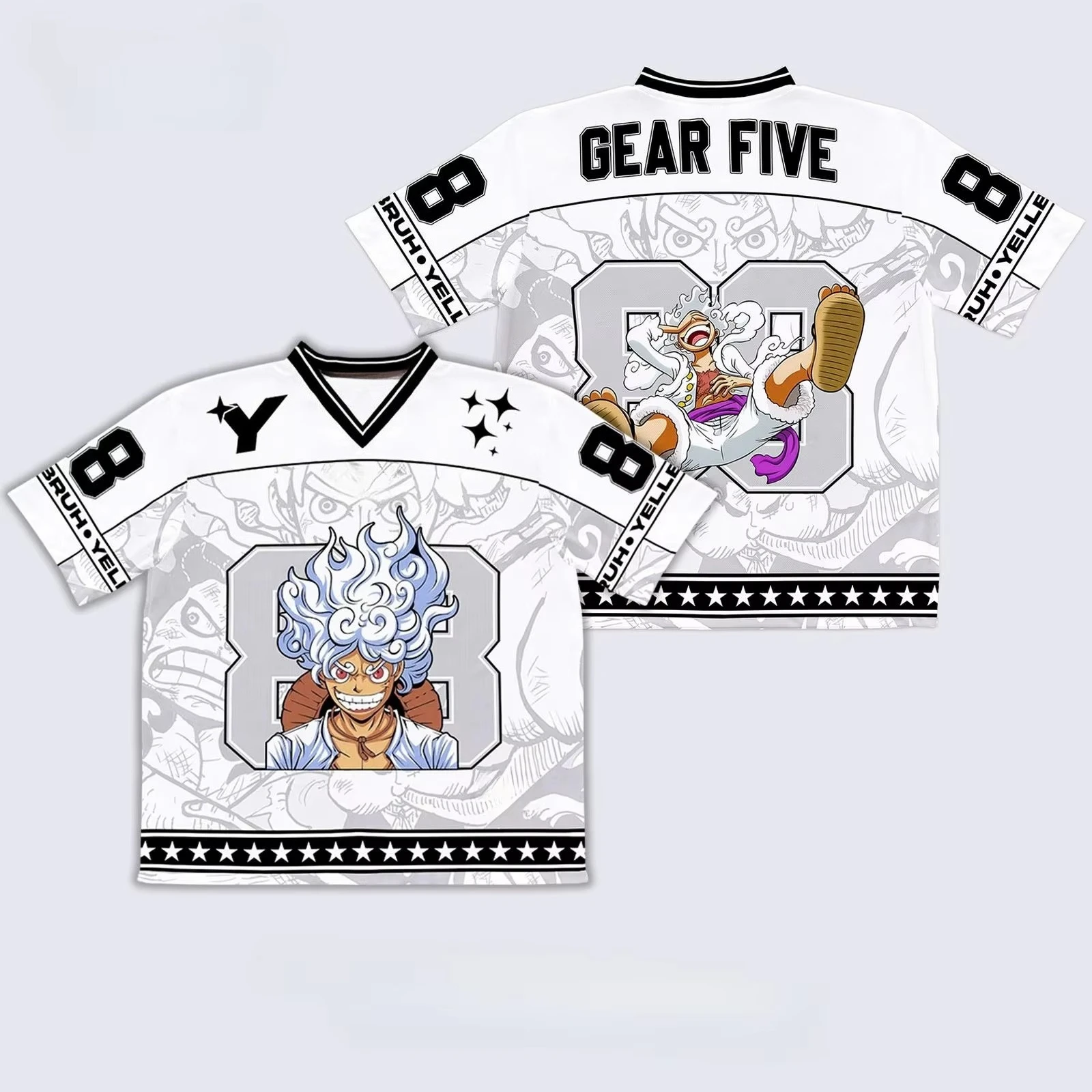 2026 Summer One Piece Luffy Retro Cosplay T-shirt Men's Oversized 3D Printed Short-sleeved Family Unisex Children's Sports Shirt