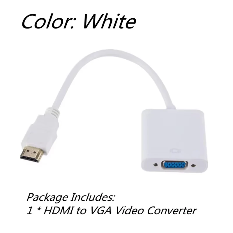 HD 1080P HDMI-compatible to VGA Adapter Digital Analog HDMI-compatible Male To Famale VGA Cable Converter For PC Laptop Tablet