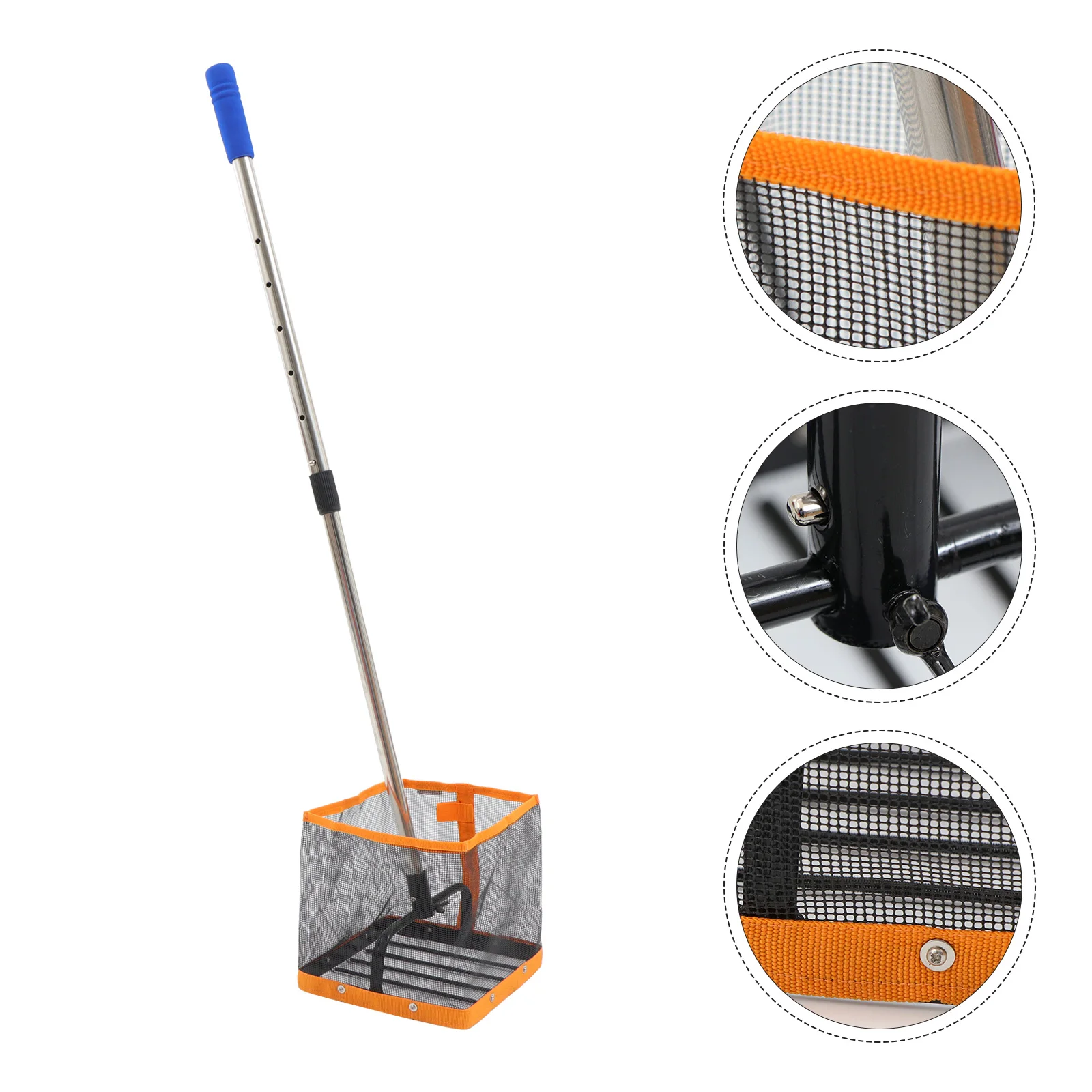 

1pc Table Tennis Ball Picker Upper Durable Thick Adjustable Rod Retractable Grip Portable Orange Training Equipment For Kids