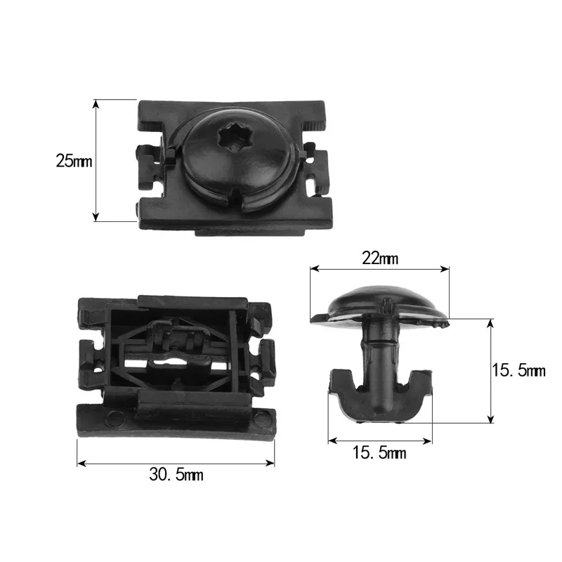 Auto Mudguard Lining Nylon Fasteners K91 Car Fender Fixing Clips Clamps Set Fit For Peugeot 307 Citroen C4 C-TRIOMPHE 5/10Pcs